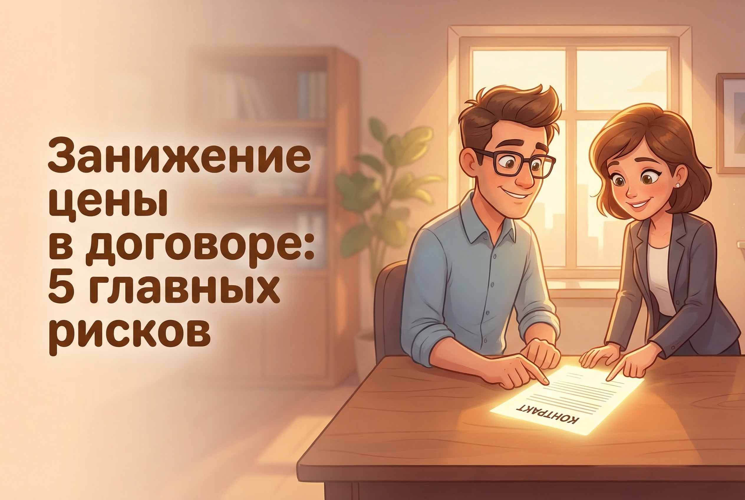 Иллюстрация рисков и опасностей при покупке недвижимости с заниженной стоимостью в договоре